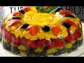 Beautiful & Delicious Fruit Jelly Cake Recipe - Gelatine Dessert