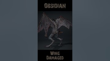 Obsidianwing Damaged 360 #character #rogerkint #3d #animation #gaming #unity #unreal #obsidian