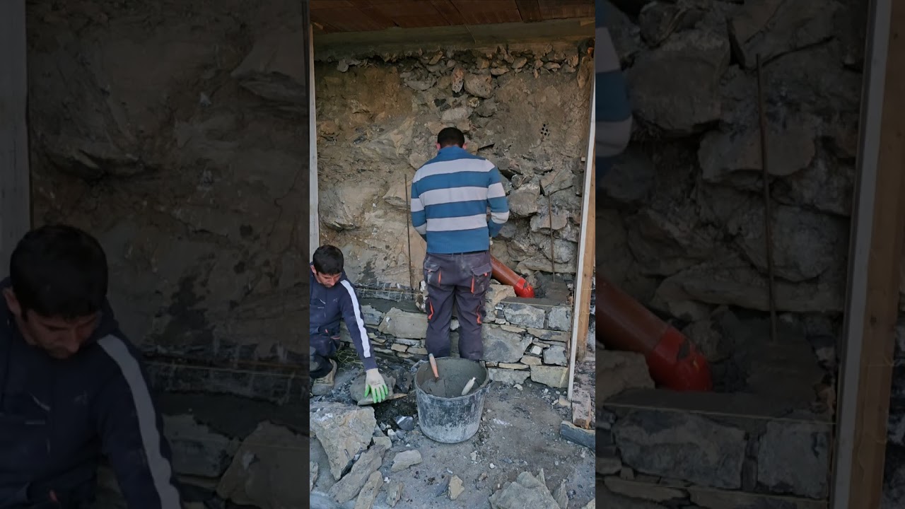 Costruzione #muro in #pietra vista #lavori in corso!