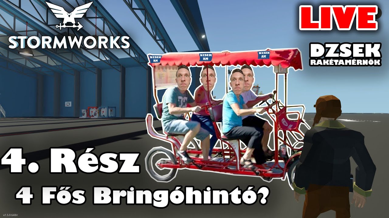 🔴Stormworks - Kihívások - 4. Rész (LIVE) - 4 fős Bringóhintó - YouTube