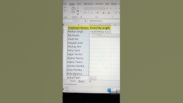 Sort Data By Length In Excel 😎 | Best Sorting Trick In Excel✅ #howto #excel #excelticks #sort #names