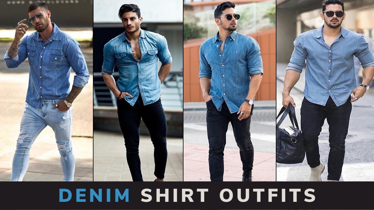 DENIM Shirt Outfits for Men| Men's Summer fashion 2020 | Mukund Verma -  YouTube