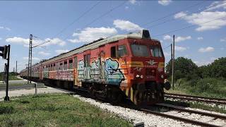Two Trains At Kamenets Level Crossing | EMU 32 015 & DMU 10 021 | July 2023