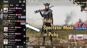 How to Hide spectator mode in pubg mobile| Spectator mode Secret setting how to disable