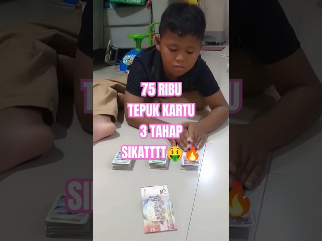 🤩SIKATT 75 RIBU GAES❗TEPUK KARTU 3 SIKATT🔥 #tepukkartu #gambaran #mainananak class=