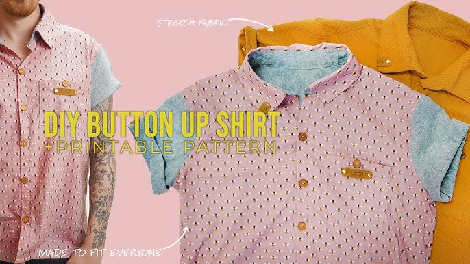 DIY Button Up Shirt + PDF SEWING PATTERN (Gender Neutral)(Step-By-Step SEWING PROJECT) - YouTube diy-button-up-shirt-pdf-sewing-pattern-gender-neutral-step-by-step-sewing-project-youtube