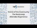 Voices of the community  the bootcamp attendee experience