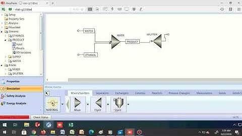 ASPEN PLUS : HOW TO USE SPLITTER AND SENSITIVITY ANALYSIS APPLICATION (WATER AND ETHANOL MIXTURE)