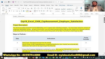 Exp19_Excel_Ch08_CapAssessment_Employee_Satisfaction | excel Chapter 8 Employee Satisfaction