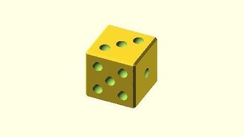 [OpenSCAD 3D modeling] 주사위/dice