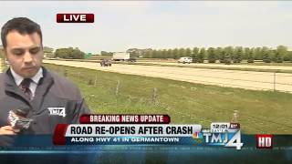 Woman seriously injured, freeway closed after U.S. 41/45 crash