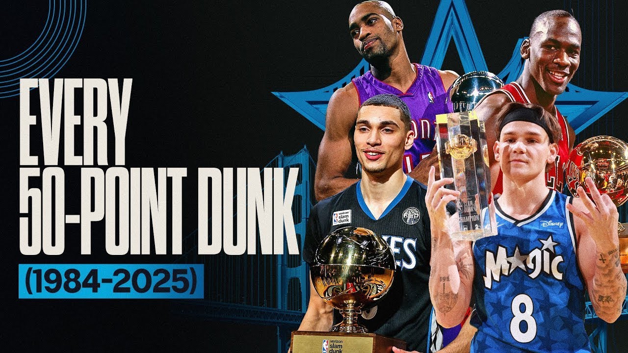 EVERY 50-POINT DUNK IN NBA SLAM DUNK CONTEST HISTORY (1984-2025) | ULTIMATE HIGHLIGHT REEL!