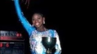 Surya Bonaly's 5th straight gold medal in the trophy lalique(jumped higher than I ever saw her jump)