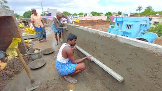 Design Wall plastering techniques! Roof Hand Wall Plastering Fast and easy Work