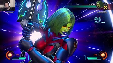 Marvel vs. Capcom Launch MP pt80 - vs. Gamora/X *TERRIBLE SPAMMER WTF*
