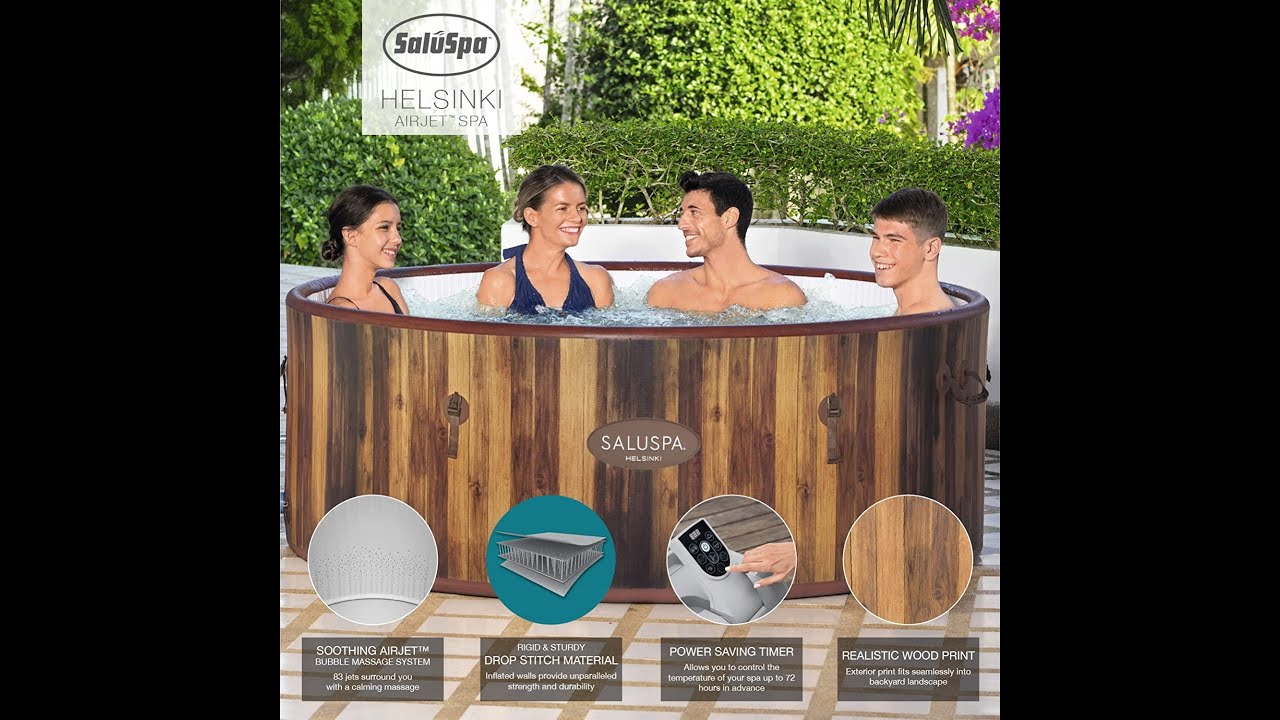 DIY Bestway SaluSpa Helsinki AirJet Inflatable Hot Tub REVIEW YouTube