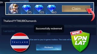 CLAIM FREE DIAMONDS REDEEM CODES USING VPN THAILAND SERVER | MLBB NEW REDEMPTION CODES screenshot 4