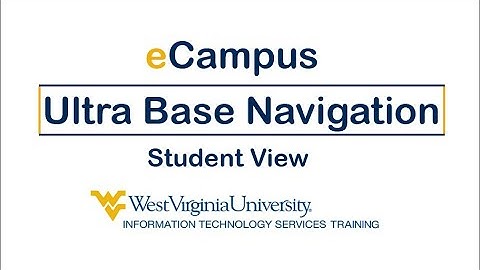 eCampus Ultra Base Navigation Introduction for Students