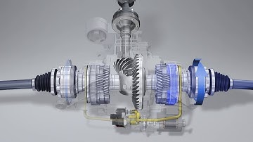 Audi rear active differential (quattro with sport differential function) - technical animation 2021