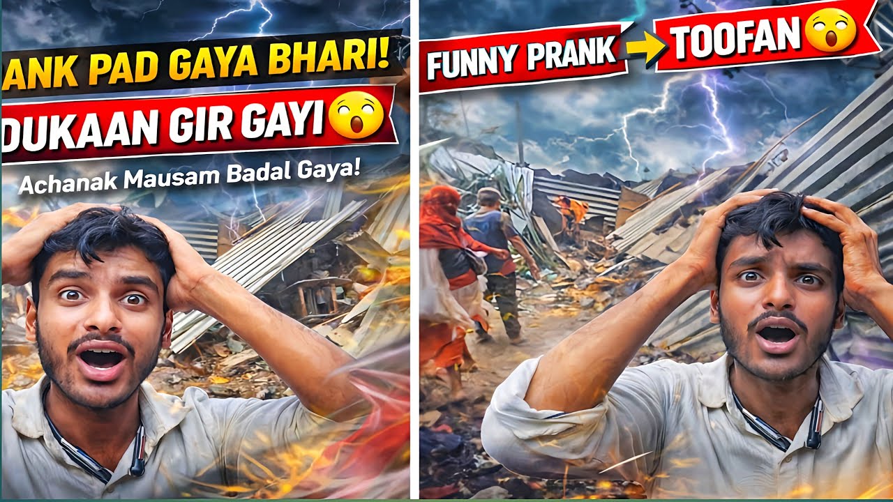 Prank Karte Karte Ho Gaya Bada Nuksan 😨 Dukan Hi Gir Gayi @NARENDRAGUPTAVLOGS-u4r 