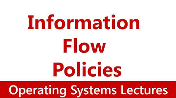 Operating System #36 Information Flow Policies: Bell-LaPadula Model, Biba Model