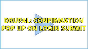 Drupal: Confirmation pop up on login submit