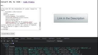 How to convert XML to JSON in JavaScript | Output