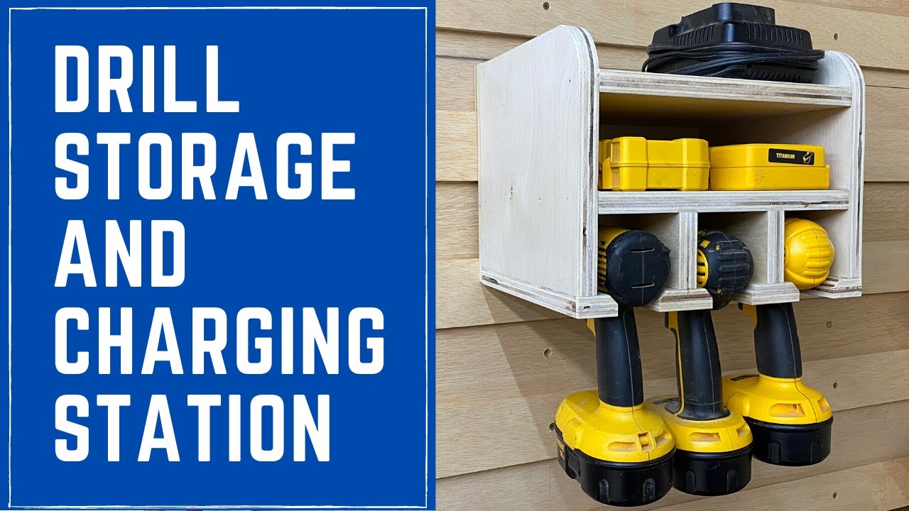 DIY Cordless Drill Storage And Charging Station YouTube DIY Cordless Drill Storage And Charging Station YouTube
