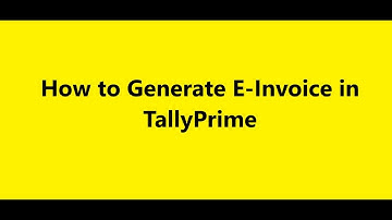 How to Generate E-Invoice in TallyPrime || TallyPrime  ||#einvoice