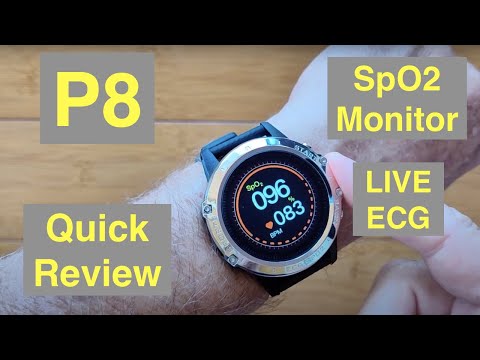 Bakeey P8 Live ECG/PPG BP Health/Fitness Smartwatch with Independent SpO2 Monitor: Quick Overview