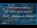 USA 50 States and Capitals with Abbreviations 1