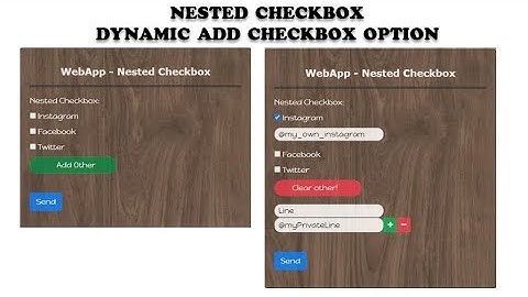 Apps Script - WebApp Form #11: Nested Checkbox Options | Add Checkbox Item Dynamically in HTML