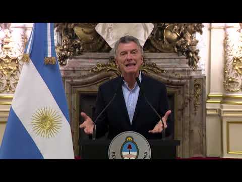 Palabras del presidente de la Nación, Mauricio Macri.