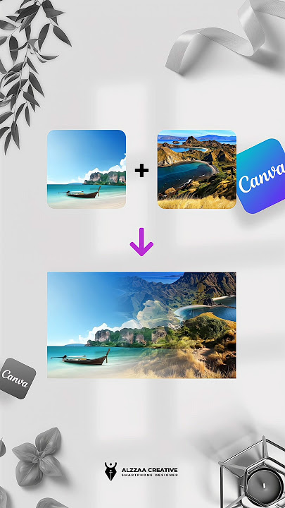 CARA GABUNGKAN 2 GAMBAR DI CANVA