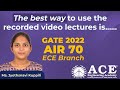 Ms jyothsnavi kuppili the best way to use the recorded lectures is air 70 gate 22ece