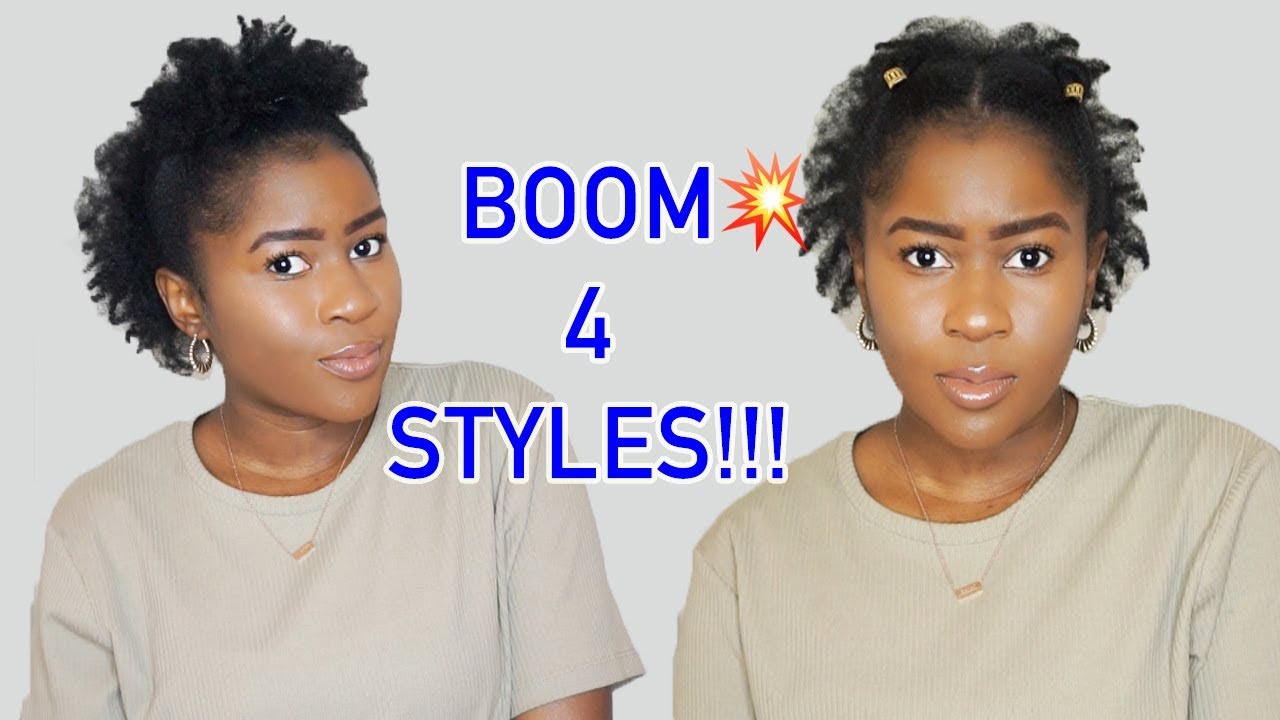 4 EASY NATURAL HAIRSTYLES FOR SHORT 4C NATURAL HAIR  