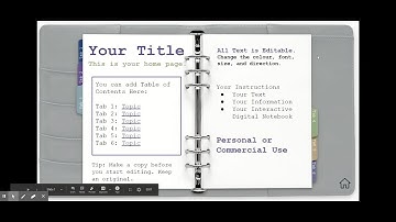 Digital Interactive Notebook Google Slides Template for Personal Classroom or Commercial Use