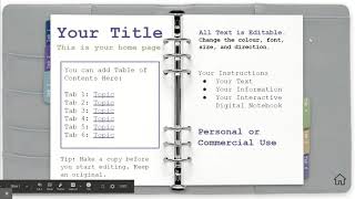 Famous Digital Interactive Notebook Google Slides Template for Personal Classroom or Commercial Use Profile