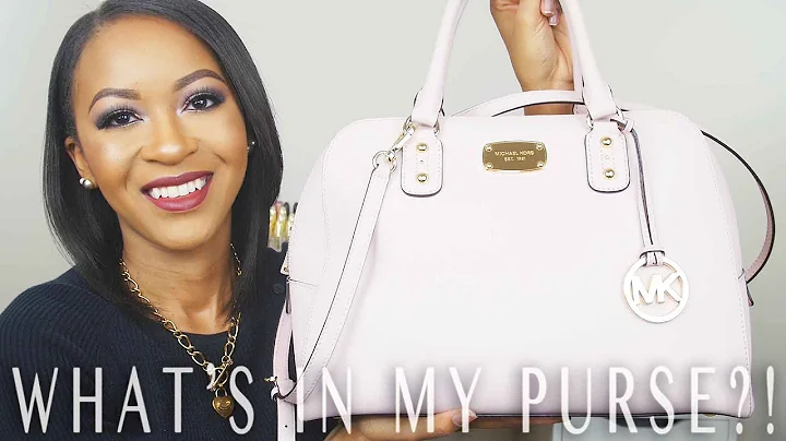 What's in My Purse Tag 2016 ♡ Michael Kors Saffiano Large Satchel | FashionablyFayy