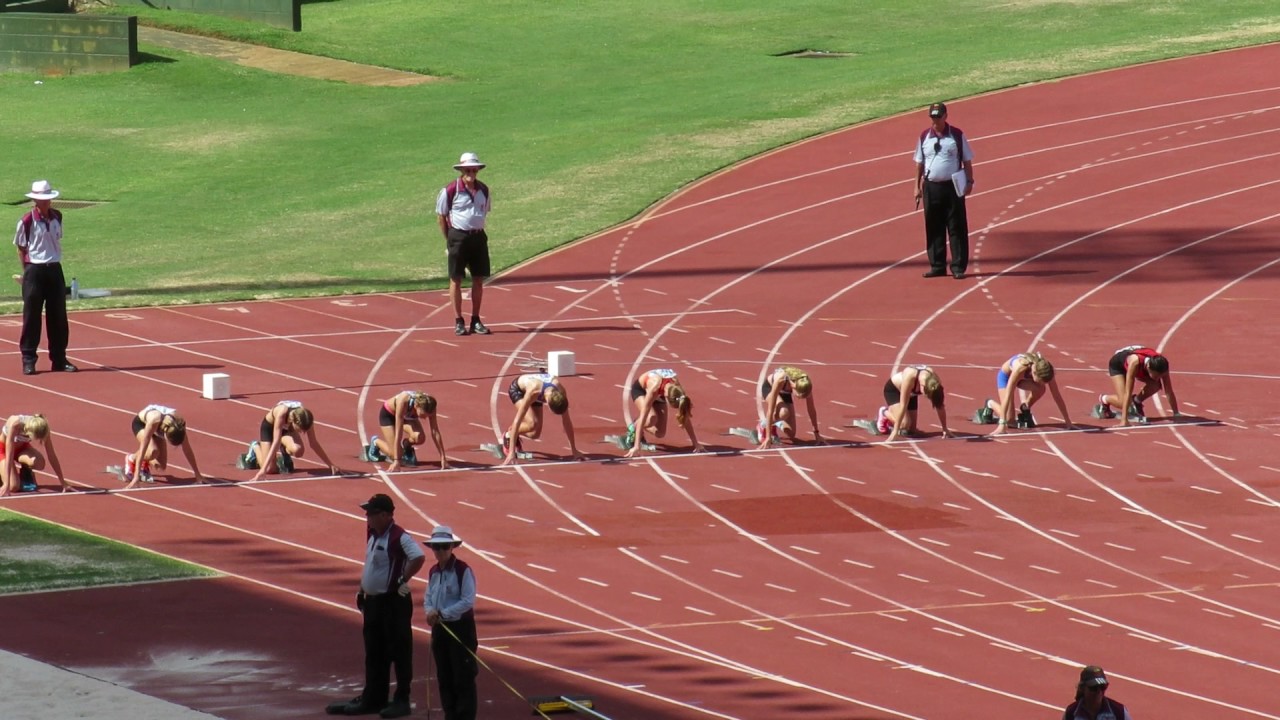 100m U14G Final Monique Hanlon 13.14 -2.4 Queensland Athletics Championships 2017