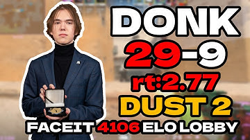 😯donk (29-9) rt:2.77 w/Magnojez +VOICE COMMS (dust2) l EU FACEIT RANKED 4106 ELO LOBBY #cs2 #pov