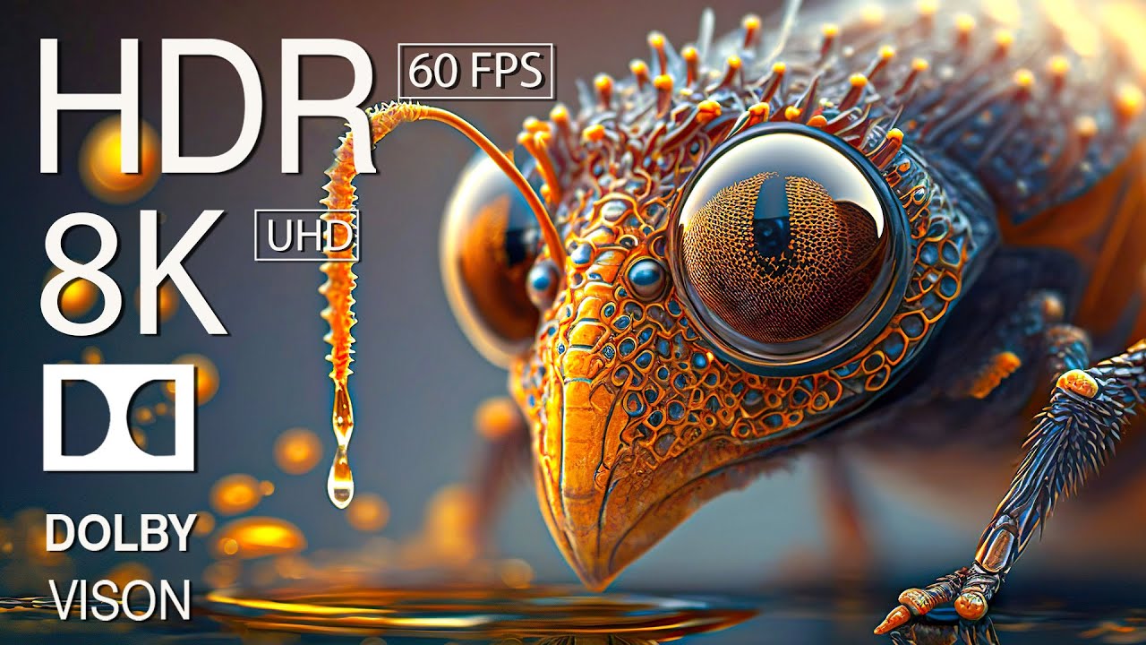 THE INSECT - 8K (60FPS) ULTRA HD - With Nature Sounds (Colorfully ...