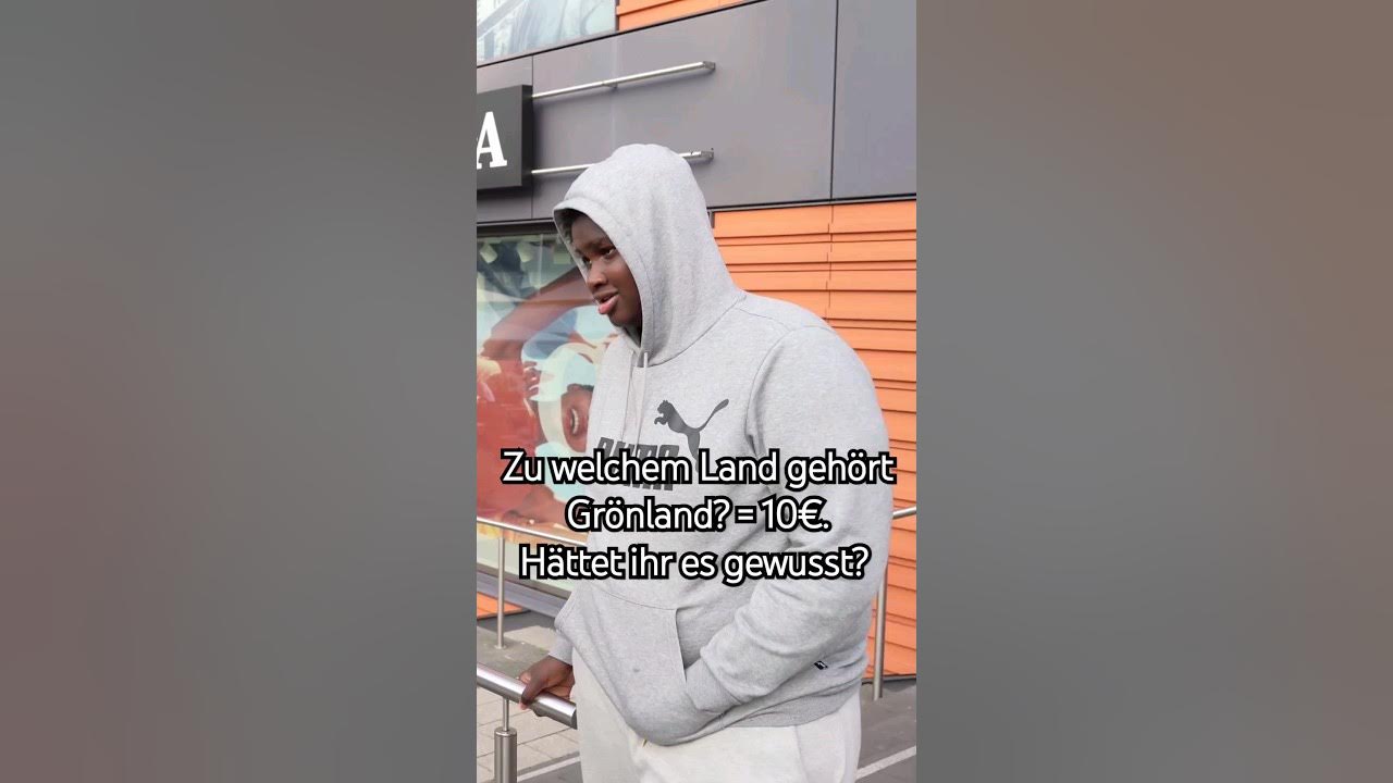 Zu welchem Land gehört Grönland? = 10€. Hättet ihr es gewusst? Straßenquiz Leverkusen YouTube
