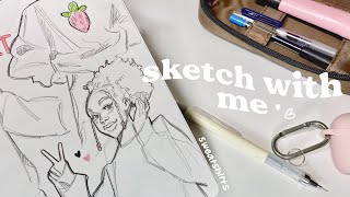 (ASMR) Sketch with me // sweatshirts🍓