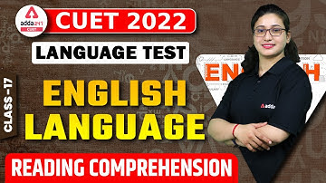 CUET 2022 | English Language | Reading Comprehension | Language Test | By Rubaika ma