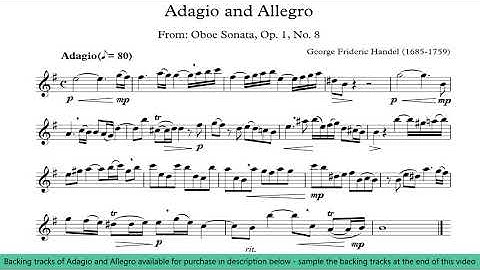 Adagio and Allegro for Alto Saxophone - by George Frideric Handel