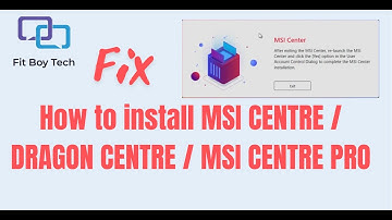 MSI center not working Fix | How to install MSI center, MSI Dragon center or MSI Center pro fix