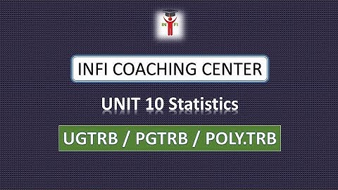 Unit 10 Statistics and Probability 01 | UGTRB | PGTRB | TNSET | CSIR-NET | TNPSC-CTS | BSC(MATHS)