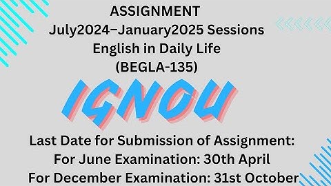 BEGLA-135 IGNOU SOLVED ASSIGNMENT 2024-25 ENGLISH
