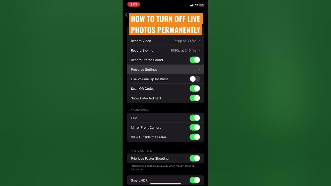 how-to-turn-off-live-photos-permanently-youtube